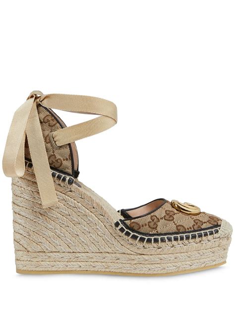 espadrilles gucci wedges|gucci espadrilles farfetch.